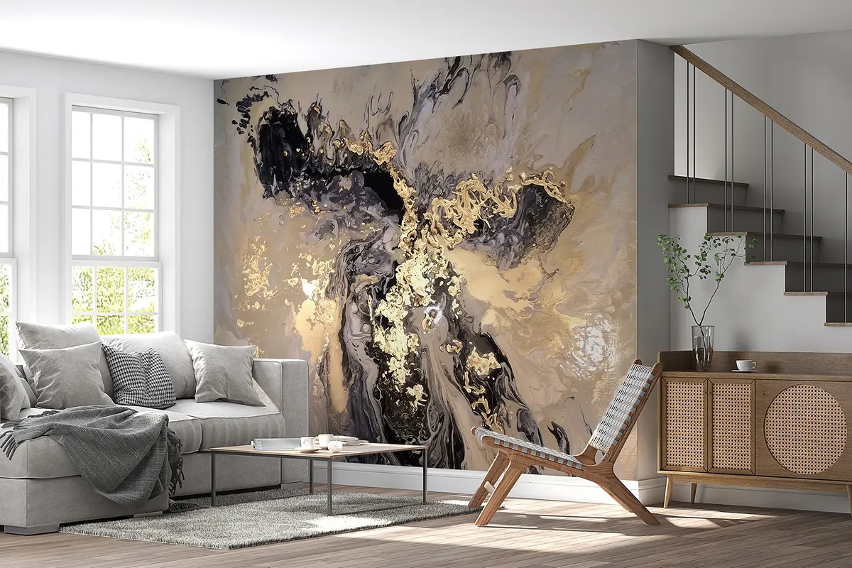 An abstract mural.